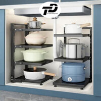 Kệ để chảo, xoong nồi gầm bếp siêu tiện lợi, 3 tầng, 4 tầng cho mọi người lựa chọn