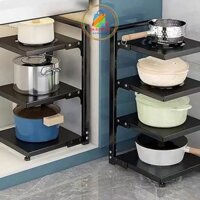 Kệ để chảo, xoong nồi gầm bếp siêu tiện lợi, 3 tầng, 4 tầng cho mọi người lựa chọn