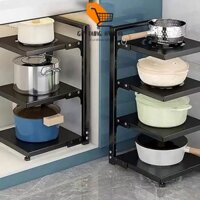 Kệ để chảo, xoong nồi gầm bếp siêu tiện lợi, 3 tầng, 4 tầng cho mọi người lựa chọn
