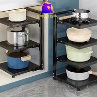 Kệ để chảo, xoong nồi gầm bếp siêu tiện lợi, 3 tầng, 4 tầng cho mọi người lựa chọn