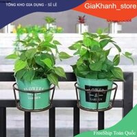 Kệ để chậu cây cảnh trong nhà  giỏ sắt treo chậu hoa ban công có móc khung thép sơn tĩnh điện chắc chắn