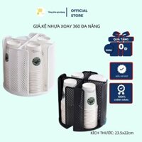 kệ để cốc, khay úp ly xoay vòng, kệ xoay đa năng 360 độ