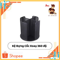 Kệ để cốc, ly nhựa, đựng trà sữa xoay tròn 360 độ đa năng nhựa cao cấp