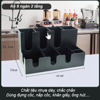 Kệ Để Cốc Trà Sữa 9 Ngăn 2 Tầng