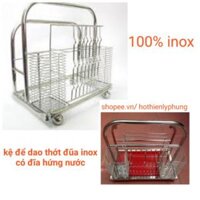 KỆ ĐỂ DAO THỚT ĐŨA INOX XỊN
