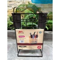 Kệ để dao thớt sắt đen sơn tĩnh điện nhà bếp sang trọng #1480