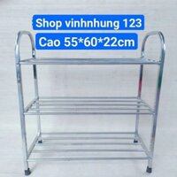 KỆ ĐỂ DÀY DÉP INOX 3 TẦNG