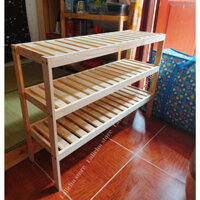 Kệ để đồ 3 ngăn bằng gỗ, kệ gỗ 3 tầng