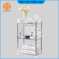 Kệ để đồ cao cấp Hokori đa năng 2/3 tầng, thiết kế inox, nhựa trong suốt chắc chắn, sang trọng cho gia đình, cửa hàng.