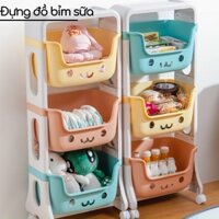 Kệ Để Đồ Chơi Cho Bé Sơ Sinh Tủ Đựng Đồ Cho Trẻ Em Mầm Non Bỉm Sữa Đồ Chơi sách Mỹ Phẩm Có Bánh Xe Khóa Thông Minh
