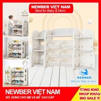 Kệ Để Đồ Chơi Newber Gấu, Tủ Để Đồ Chơi Cho Bé Kèm Tủ Giá Sách Và Kê Trang Trí Ở Góc