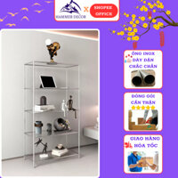 Kệ để đồ chưng bày sản phẩm túi sách mỹ phẩm giày dép, kệ inox 3 tầng,4 tầng,5 tầng dễ dàng lắp đặt, chắc chắn HA-6
