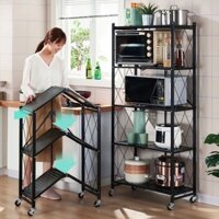 Kệ Để Đồ Đa Năng Gấp Gọn Cao Cấp 4 & 5 Tầng - Kệ Bếp - Kệ Để Lò Vi Sóng