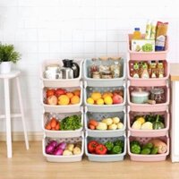 Kệ Để đồ - Gía Nhựa 4 Tầng Đựng Đồ Đa Năng, Dễ Dàng Di Chuyển, Dễ Tháo Lắp