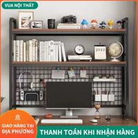 Kệ Để Đồ Kệ Chứa Đồ Mặt Gỗ Bàn Làm Việc Bàn Học Đa Năng Kệ Sách Kệ Máy Tính 2 Tầng Khung Thép