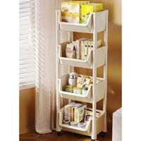 kệ để đồ , kệ NHỰA  U 4 TẦNG có bánh xe di chuyển linh hoạt