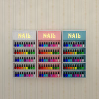 Kệ Để Đồ Nail. Để Nước Sơn Treo Tường Hoa Hồng