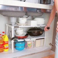 KỆ ĐỂ ĐỒ NHÀ BẾP, KỆ GẦM BẾP 2 TẦNG ĐỂ BỒN RỬA BÁT NHỎ GỌN TIẾT KIỆM KHÔNG GIAN
