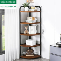 Kệ để đồ nhà bếp, kệ góc nhà tắm 5 tầng khung sắt bền bỉ decor phòng thương hiệu Larot- LM130.26