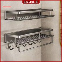Kệ để đồ nhà tắm DANLE dán tường bằng keo hoặc ốc vit, chất liệu nhôm cao cấp, chống gỉ (DL 0112)