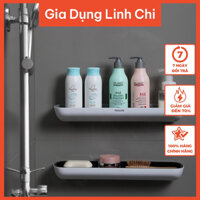 Kệ Để Đồ Nhà Tắm Đựng Chai Lọ, Sữa Tắm Ecoco Dán Tường Cao Cấp Chất Liệu Nhựa ABS Có Lỗ Thoát Nước Chịu Nặng Siêu Tốt