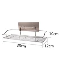 Kệ để đồ nhà tắm INOX 304 Dán tường gạch men, Giá treo đồ phòng tắm inox - 35cm