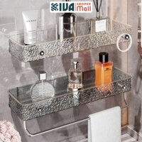 Kệ để đồ nhà tắm KIVA chất liệu Acrylic lắp đặt dán tường, thẩm mỹ, hiện đại và chắc chắn.