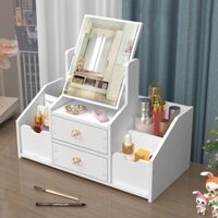 Kệ để đồ trang điểm 3 ngăn có gương vuông