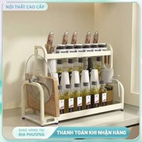 Kệ để gia vị đa năng Kệ Gia Vị Để Bàn Kệ Gia Vị Khung Sắt bát đũa dao thớt Kệ để gia vị nhà bếp