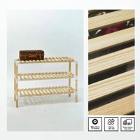 Kệ Để Giày 3 Tầng Gỗ Thông Mỹ 80x25x55CM, Tủ Đựng Giày Dép Đa Năng, Giá Để Giày Dép, Kệ Gỗ Lắp Ghép