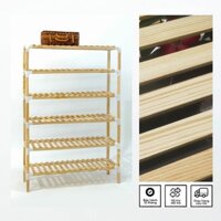 Kệ Để Giày 6 Tầng Gỗ Thông Mỹ 80x25x115CM, Tủ Đựng Giày Dép Đa Năng, Giá Để Giày Dép, Kệ Gỗ Lắp Ghép