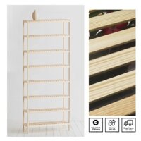 Kệ Để Giày 8 Tầng Gỗ Thông Mỹ 80x25x155CM, Tủ Đựng Giày Dép Đa Năng, Giá Để Giày Dép, Kệ Gỗ Decor