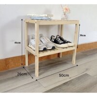 Kệ Để Giày Dép Giá Để Giầy Gỗ 2 Tầng Kệ Gỗ Để Đồ Trang Trí Decor Đơn Giản Tiện Lợi