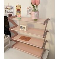 kệ để giày dép kệ đựng dép 4 tầng ziczac làm bằng thép không gỉ