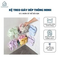 Kệ Để Giày Dép Thông Minh Thanh Treo Khăn Đa Năng, Giá Treo Kẹp Dép Tiện Dụng Treo Tường 3 NGĂN Gấp Gọn Dán Tường - Hàng Loại 1 - CHính Hãng MINIIN