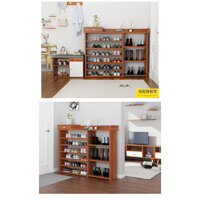 Kệ để giày đơn giản hộc tủ nhỏ lưu trữ thích hợp cho gia đình nhiều tầng đẹp - gỗ ốc chó - 113x80