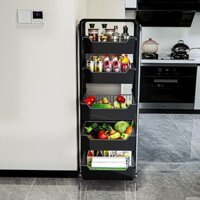 Kệ Để Giỏ Đựng Rau Nhà Bếp, Giỏ Đựng Rau Củ Quả Kéo, Xe Đẩy, Tủ Đựng Đồ Ăn Vặt Nhiều Tầng