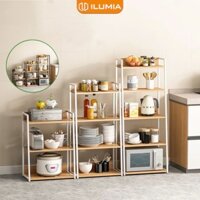 Kệ để lò vi sóng 3 4 5 tầng khung thép chống ghỉ phủ sơn tĩnh điện thương hiệu ILUMIA - GM06