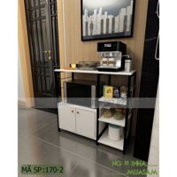 Kệ để lò vi sóng, lò nướng Khung sắt Gỗ MDF YL170-2 - 81x84x35 cm