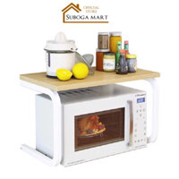 KỆ ĐỂ LÒ VI SÓNG TẦNG MẶT GỖ CHÂN CHỮ C, GIÁ ĐỂ MÁY NƯỚNG, NỒI CHIÊN KHÔNG DẦU, GIA VỊ TIẾT KIỆM KHÔNG GIAN