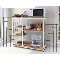 Kệ để lò vi sóng,giá để lò vi sóng, kệ lò vi sóng đa năng,kệ bếp đa năng,kệ để nồi cơm điện 198 - Khung đen