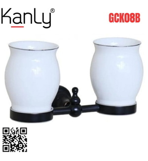 Kệ để ly đôi bằng đồng Kanly GCK08B