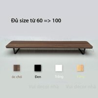 Kệ để màn hình máy tính chân sắt tĩnh điện decor góc làm việc chất liệu gỗ MDF phủ melamin
