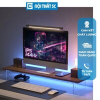 Kệ Để Màn Hình Máy Tính Có LED RGB Chân MICA Trong, Kệ Máy Tính Để Bàn Decor Bàn Làm Việc Cực Cool Chất Lượng Cao
