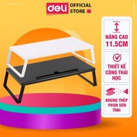 Kệ Để Màn Hình Máy Tính DELI Kệ Nâng Màn Hình Laptop PC Chất Liệu Kim Loại Có Rãnh Để Điện Thoại
