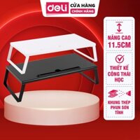 Kệ Để Màn Hình Máy Tính DELI Kệ Nâng Màn Hình Laptop PC Chất Liệu Kim Loại Có Rãnh Để Điện Thoại