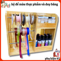kệ để màu thực phẩm và treo ruy băng