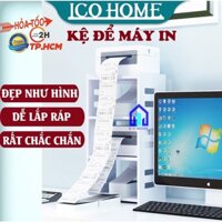 Kệ để máy in văn phòng, máy in nhiệt để trên bàn làm việc  hoặc treo tường, kệ để máy in 2 tầng, 3 tầng bằng gỗ, giá rẻ,