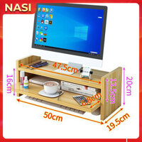 Kệ để máy tính đa năng KM03 kệ màn hình máy tính để bàn bằng gỗ bền chắc mẫu đẹp có hộc cất bàn phím ngăn để tài liệu - JZ04-2
