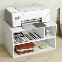 Kệ để máy tính kệ gỗ để bàn kệ để máy in máy scan máy tính PC laptop kệ văn phòng gỗ MDF cao cấp dễ dàng lắp ráp MS10